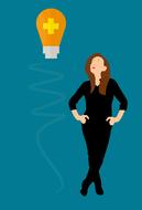 woman having positive idea