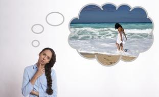 Holidays Thinking woman