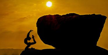 meditating woman outdoor