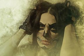 catrina halloween muerte face