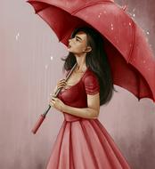 woman umbrella portrait