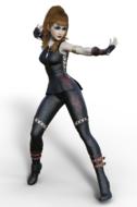 woman self defense fighting 3d