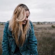 Lady charming denim jacket