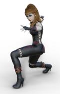 woman self defense fight 3d
