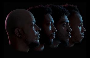 Men faces dark