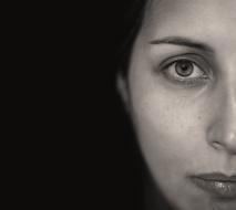 portrait of a half woman's face