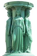 Statue Pillar Woman green