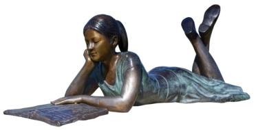 Girl Woman Statue book