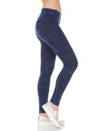 female Legs in blue Tights Pants