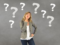 girl looking for solutions to issues
