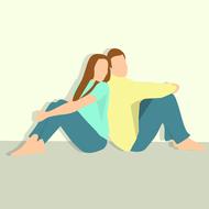 apartment couple love young face drawing