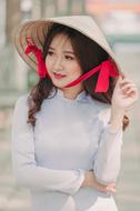 Girl asian hat