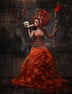 Dress red magic woman