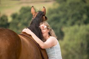 Snuggle Horse and girl