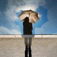 Woman umbrella Silhouette