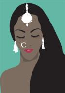drawn Indian woman
