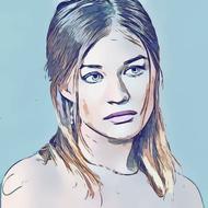 sad nice girl drawing
