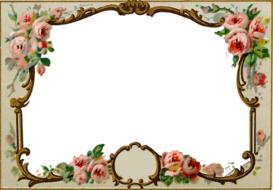 old-fashioned floral vintage frame