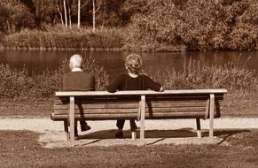 old Man and Woman on bench