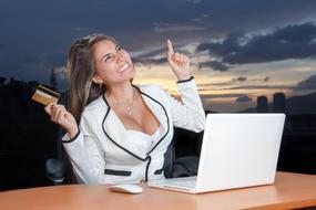 attractive and successful business lady