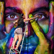 girl and graffiti