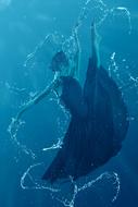 Underwater Woman Dancer blue