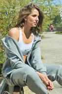 woman in spot wear