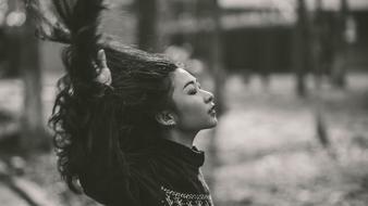 Portrait Beautiful Girl black and white