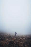 Mountain smoke person