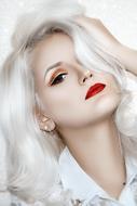 Woman Fashion Charm white hair