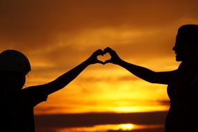 night person hand heart