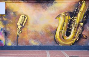 Paint Street Wall saxophone