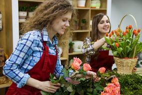 sellers in flower shop