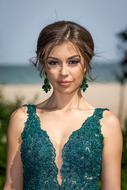Model green Dress Fashion