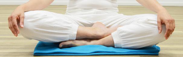 Meditation person in white