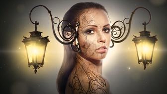 Fantasy Portrait Lantern face