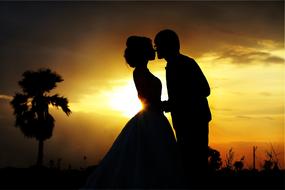 Wedding Pair sunset