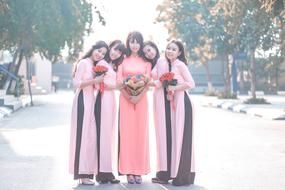 girls pink dress