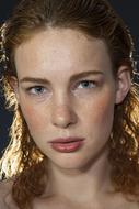 portrait of a young red-haired girl