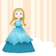 cartoon cute little princess
