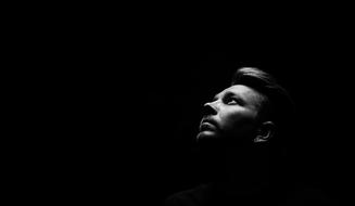 man portrait in the dark