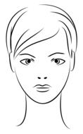 face of attractive young girl, drawing