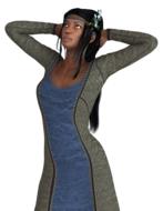 female fantasy character, 3d render