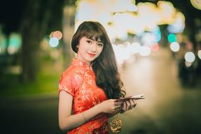 Girl Fashion red dress