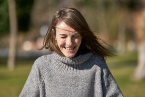 portrait of Laughing happy girl