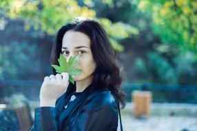 green Fall Girl