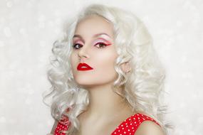 portrait of a woman with ash white hair