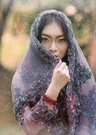 young asian Woman with Veil