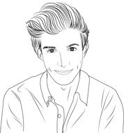 pencil drawing of a boy