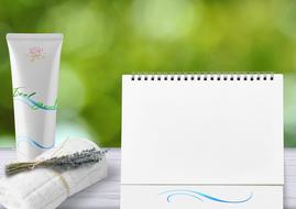Wellness, Cosmetics and blank Calendar